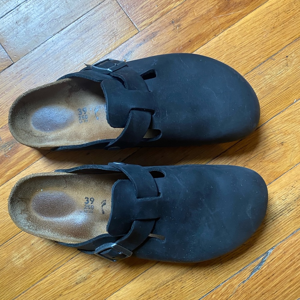 Boston Oiled Leather Black Birkenstock